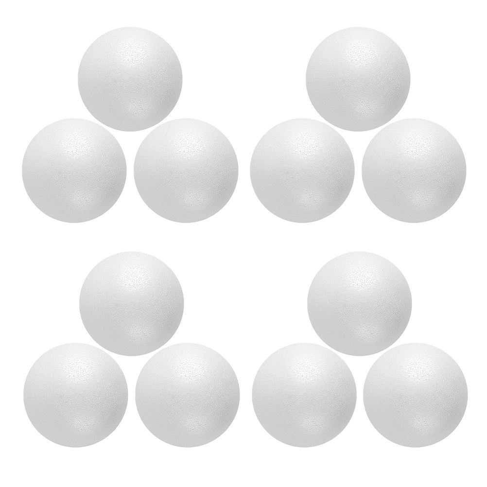Art Craft School - 12 stuks schuimballen wit polystyreen gladde
