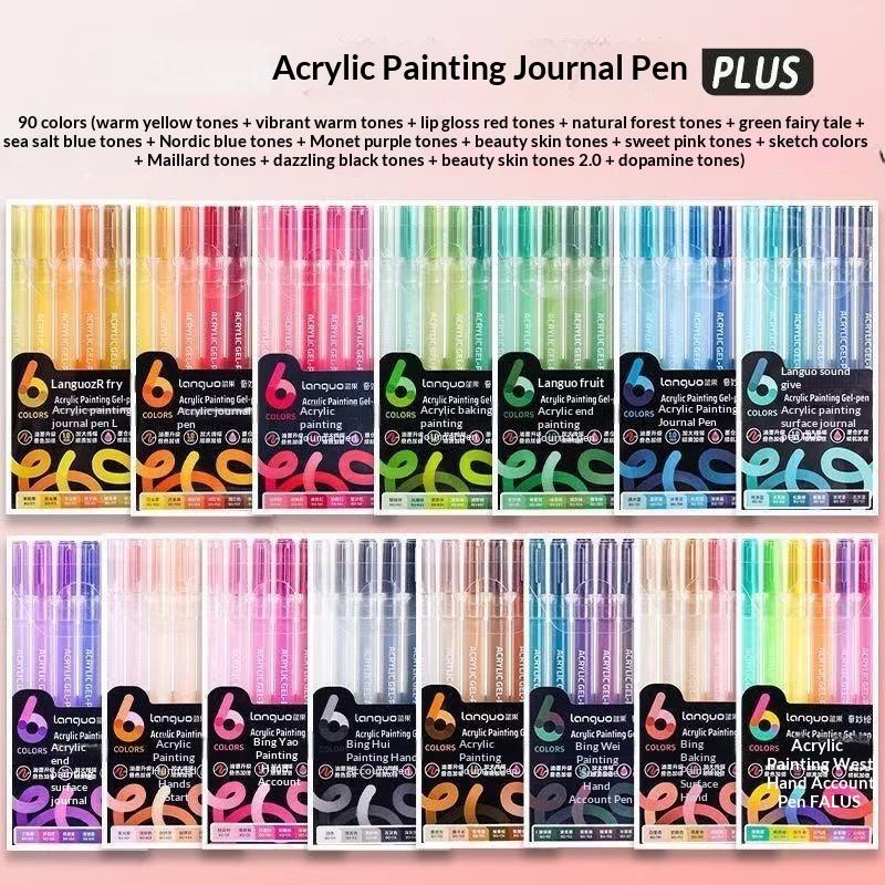 Art Craft School - Acrylverfhandboek Gelpen 1 set 6 kleuren