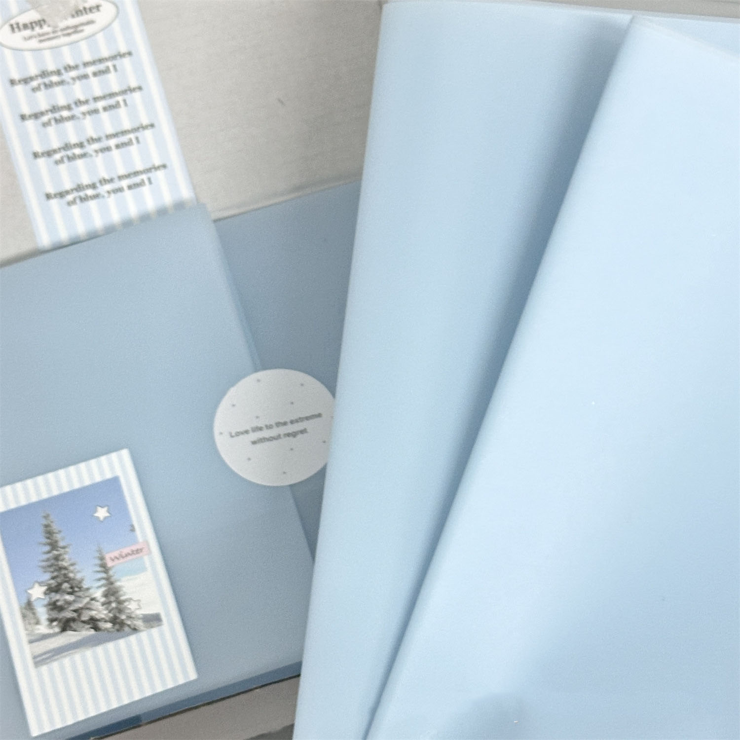 Art Craft New Year - 5 vellen/pak wit blauw groen tissuepapier