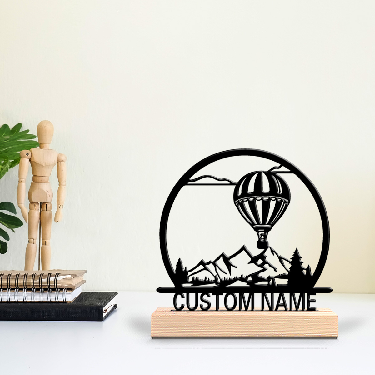 Art Craft Material - 1 stuk Heteluchtballon Gepersonaliseerde Naam Tin
