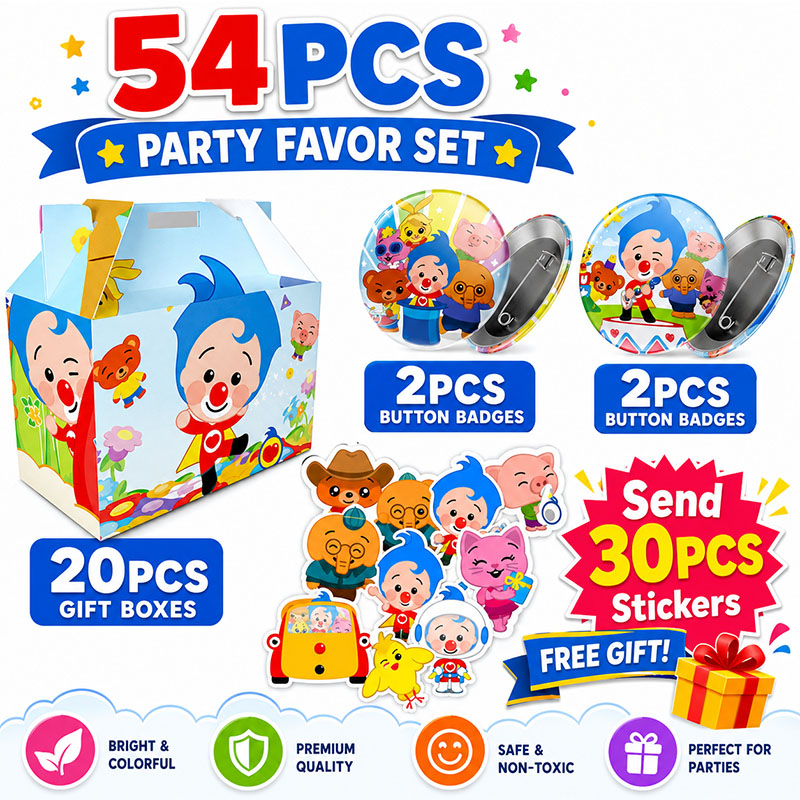 Art Craft New Year - PLIM Cartoon Patroon Papieren doosje Broche
