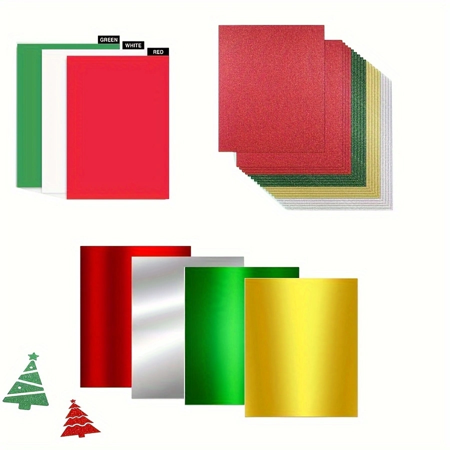 Art And Craft Recycle - 33 vellen kerststijl doe-het-zelf karton rood
