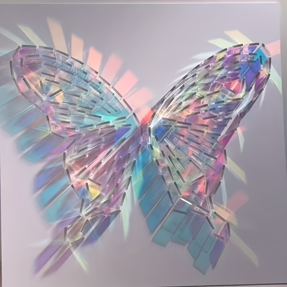 Art Craft Material - Iridescent Acryl Spiegeltegels 30x30mm Regenboog Vierkante