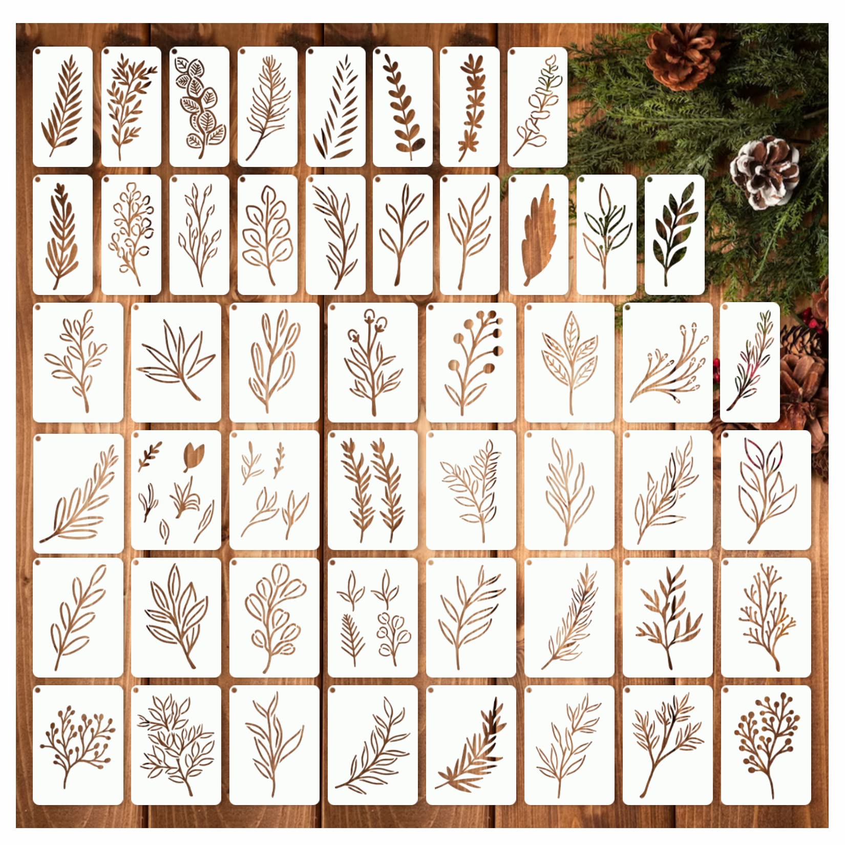 Art Craft Using Leaves - 50 stuks ambachtelijke bladstencils, kleine blad-