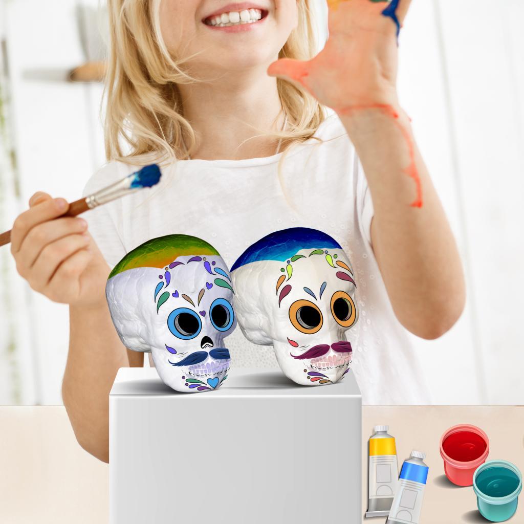 Art Craft Kindergarten - Vormbaar knutselfoam schedelvormig polystyreenfoam voor doe-het-zelf
