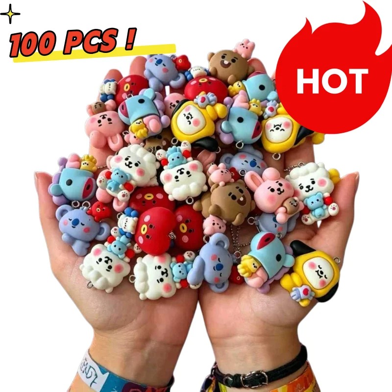 Art Craft Material - 7 stks BT21 Hars Cartoon Charm