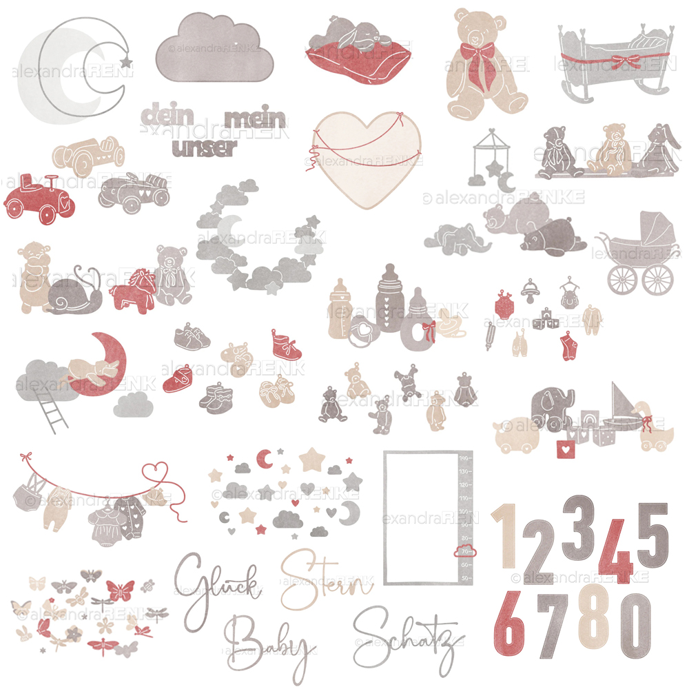 Stencil Cutting Plotter - Piggy Craft metalen snijmallen snijmal babydecoratie