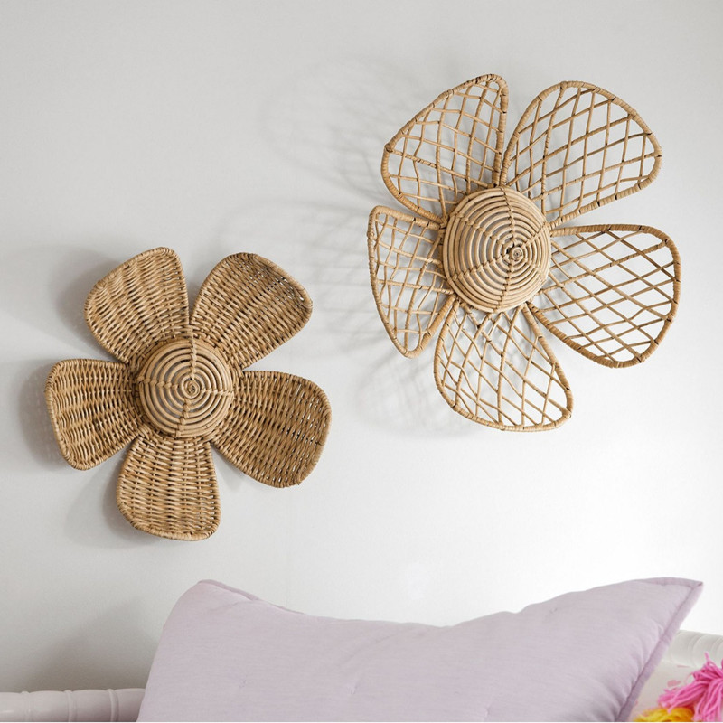 Art Craft New Year - In Nordic Geweven Rotan Bloem Muur