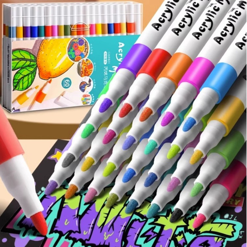 Art Craft Kindergarten - 12-80 Kleuren Set Acrylverf Art Marker