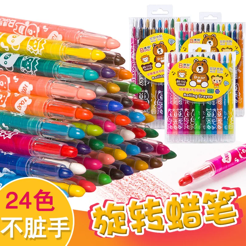 Art Craft Kindergarten - 24/12 Stuks Draaibare Kleur Crayola Set