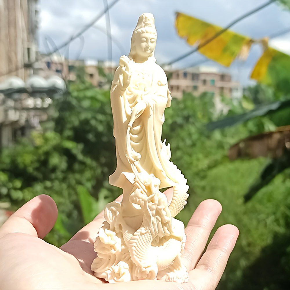 Art Craft New Year - Hars Guanyin Boeddhabeeld Kerstmis Nieuwjaar Aanbiddingsornament
