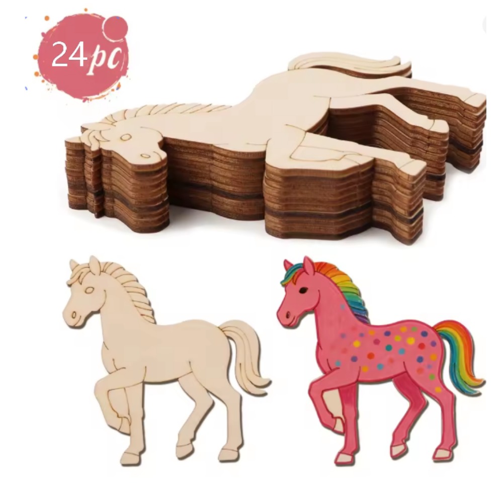 24 stuks onafgewerkte houten p - Art Craft Horse recensie en prijs