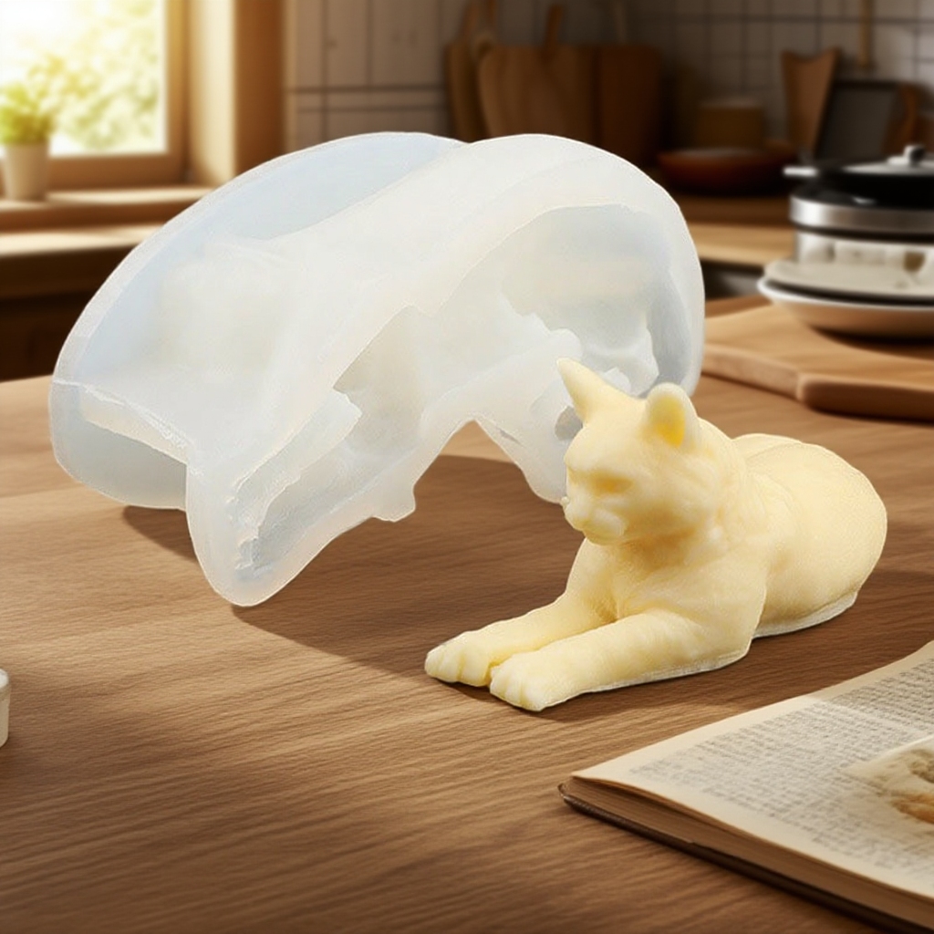 Creatieve liggende kat silicon - Art Craft Horse recensie en prijs